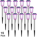DenicMic Halloween Solar Lights Outdoor 15 Pack Purple LED Waterproof Yard Garden Patio Backyard Pathway Walkway Landscape Lawn Outside Halloween Decorations Outdoor by CozyNest Decor