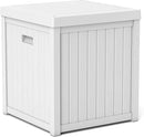 51 Gallon Resin Deck Box, Outdoor Storage Box Waterproof for Patio, Garden, Pool, and Deck, Storage Solution for Cushions, Tools, Delivery Packages, White by GreenHaven Gardens