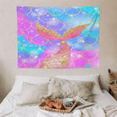 HZOHNAGO Mermaid Scales Tapestry Colorful Shiny Scales Mermaid Tail Pattern Printed Wall Tapestry Wall Hanging for Bedroom Living Room Dorm 40" W x 30" H by CozyNest Decor