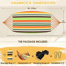 ANYOO Cotton Hammock Portable Camping Hammocks for Hanging Sturdy Garden Comfortable Fabric Hammock with Tree Straps Up to 660lbs with Travel Bag for Camping Outdoor/Indoor Patio Backyard by GreenHaven Gardens