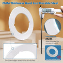 2 Pcs Upgraded Door Knob Plates with Double-Sided Tape –Thick Stainless Steel Scar Plates for Deadbolts & Knobs, Durable Door Lock Hole Covers for Fixing Loose Knobs and Damaged Areas(White) by TinyTreasures Baby Boutique