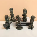 Moai Statue Decor - 6 Inch Easter Island Oranment Resin Stone Decoration for Room Accessories Antique Sculpture for Office Desktop (Play The Guitar) by CozyNest Decor