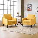 VINGLI Accent Chair for Living Room Chairs Yellow Reading Chair for Bedroom Scooped Arm Chair Mid Century Modern Accent Chairs Upholstered Comfy Chair for Apartment, Waiting Room by CozyNest Decor