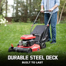 PowerSmart Lawn Mower Gas Powered, 18-Inch 144cc Engine 3-in-1 Walk-Behind Push Lawn Mower, Oil Included by GreenHaven Gardens