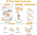 Custom Baby Bedding Set - 5 Pcs Customized Nursery Bedding Set with Name - Comfortable Double Layer Crib Sets for Girls Boys - Personalized Gifts for Infants Toddlers New Parents - Floral Bird by TinyTreasures Baby Boutique