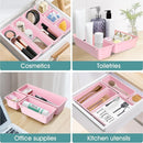 WOWBOX 25 PCS Plastic Drawer Organizer Set, 4 Sizes Desk Drawer Divider Organizers and Storage Bins for Makeup, Jewelry, Gadgets for Kitchen, Bedroom, Bathroom, Office, Pink by TinyTreasures Baby Boutique