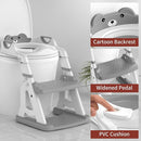 Potty Training Seat, Upgrade 2 in 1 Potty Training Toilet for Toddler, Toddler Toilet Seat for Boys Girls with Splash Guard, Anti-Slip Pad and Step Stool (Grey) by TinyTreasures Baby Boutique
