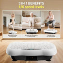 Vibration Plate Exercise Machine, Vibrating Platform for Lymphatic Drainage with 120 Speeds, Upgraded Vibrated Plates for Weight Loss, Full Body Workout Equipment for Fitness at Home by CozyNest Decor