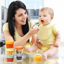 DRKIO 20 Pack Glass Baby Food Storage Containers 4 Oz Baby Food Jars with Lids Baby Food Maker Microwave Dishwasher Freezer Safe 100% Leak-Proof BPA Free by TinyTreasures Baby Boutique