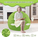 2FT Bean Bag Chair, Comfy Bean Bag Chairs with Memory Foam Filled, Fluffy Beanbag Sofa with Dutch Velvet Cover, Teardrop BeanBag Chairs for Living Room, Playroom - Lime by TinyTreasures Baby Boutique