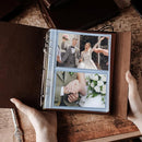 Photo Album 4x6 160 Photos, Leather Photo Albums with Writing Space With 30 Writing Paper, Travel Family Wedding Kids Graduation Ultrasound Baby Picture Album Scrapbook Photo Album by TinyTreasures Baby Boutique