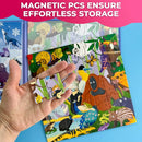 QUOKKA Magnetic Toddler Puzzles Ages 4-6 - 2x48 Travel Puzzles Games for Kids 3-5 Years Old - Activities Car Toy for Boys and Girls 2-4 yo - Polar & Jungle Animals Learning Magnet for Road Trip by TinyTreasures Baby Boutique