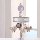 Lambs & Ivy Jungle Safari Musical Baby Crib Mobile - Gray, Beige, White, Animals by TinyTreasures Baby Boutique