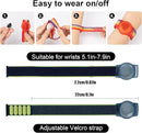 Kids Wristband Compatible with Apple AirTag, Protective Case for Air Tag GPS Tracker Holder with Nylon Bracelet, Adjustable Anti Lost Watch Band for Toddler Child Elder(Dark Blue) by TinyTreasures Baby Boutique