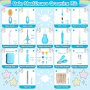 Baby Grooming Kit，Electric Safety Nail Trimmer Baby Nursery Kit，Infant Safety Care Set with Hair Brush Comb Nail Clipper Nasal Aspirator,Baby Essentials Kit for Newborn Girls Boys (21 PC-Blue Kit) by TinyTreasures Baby Boutique