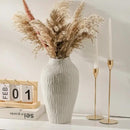 Ceramic Vase for Home Decor,11.6 Inch Flower Vases,Decorative Blue Vase for Pampas Grass,Modern Art Texture Vases for Home Entryway Living Room Dining Table Farmhouse Office Decor(Grey) by GreenHaven Gardens