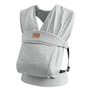 Baby Wraps Carrier Newborn to Toddler, Kangaroo Baby Easy Wearing Wrap, Adjustable Soft Baby Holder Front Chest Sling Carriers Perfect Infant Essentials Gifts (Striped Grey, Cotton) by TinyTreasures Baby Boutique