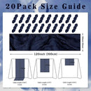 20 Pack Navy Blue Cheesecloth Table Runner 10FT Boho Fabric Rustic Cheese Cloth Table Runner for Wedding Bridal Shower Baby Shower Gauze Sheer Birthday Party Table Decorations 20 x 120 Inch Long by CozyNest Decor