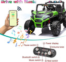 24V 2 Seater Kids Ride On Car with Remote Control,4WD Battery Powered,Electric Vehicles Toy Car for 3+ Years Kids(Green) by TinyTreasures Baby Boutique