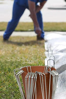 Ashman Galvanized Garden Stakes Landscape Staples and Fence Stake (500 Garden Staples - Heavy Duty & Anti Rust Galvanized) by CozyNest Decor