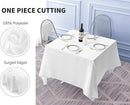 Surmente Square Tablecloth for Square or Round Tables 100% Polyester 70x70 Inch Table Cloth for Weddings, Banquets, or Restaurants (White) by CozyNest Decor