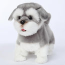 CU-MATE Interactive Plush Schnauzer Dog Toy,Companion Robot Dog Pets,Handmade Weighted Stuffed Animals,Electronic Toy with Walking/Barking/Wagging Tail/Talking by TinyTreasures Baby Boutique