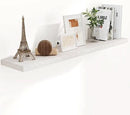 Floating Shelves 55 Inch Long, 55"W x 9"D Wall Shelf Invisible Bracket, 9 Inch Deep Floating Shelf for Wall, Rustic Wooden Shelves for Living Room, Kitchem, Bedroom, Brich Color, Set of 1 by CozyNest Decor