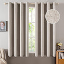 MIULEE Blackout Curtains for Bedroom Linen Texture Solid Thermal Insulated Natural Khaki Grommet Room Darkening Curtains & Drapes Luxury Decor for Living Room Nursery 52x63 Inch (2 Panels) by TinyTreasures Baby Boutique