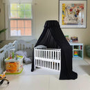 Blackout Crib Canopy Black Crib Tent to Keep Baby in Crib Cover Canopy Bed Curtains for Indoor and Outdoor (Sticker Holder not Included) by TinyTreasures Baby Boutique