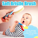 Baby Hair Brush and Comb Set, 4Pcs Baby Soft Bristles Hairbrush Cradle Cap Brush Hair Comb for Newborns Toddlers Boys Girls (Blue) by TinyTreasures Baby Boutique