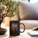 Personalized Name Owl Animal Coffee Mug, Custom Owl Black Cup, Gift For Men Women, Unique Colorful Owl Mug, Animal Cup For Owl Lovers, Customized Owl Ceramic Mug 11oz 15oz, Owl Cup by CozyNest Decor