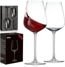 JBHO Hand Blown Italian Style Crystal Bordeaux Wine Glasses - Great Gift Packaging - Red Wine Glasses Lead-Free Premium Crystal Clear Glass - Set of 2-18 Ounce by CozyNest Decor