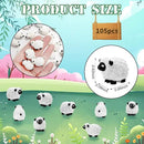 Bbiamsleep 105 Pcs Mini Sheep Figurines Miniature Sheep Tiny Sheep Mini Plastic Sheep Mini Resin Figurine for Fairy Garden Micro Landscape Decor Cake Topper by GreenHaven Gardens