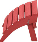 SERWALL Folding Adirondack Footrest, All Weather Adirondack Ottoman Without Assembly, Red by GreenHaven Gardens