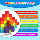 Magnetic Building Blocks, 1.65 inch Large Magnetic Stacking Cubes for Toddlers, Sensory & Montessori Toys for Boys & Girls 1 2 3 Years Old (24 PCS) by TinyTreasures Baby Boutique
