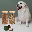 Round Glass Jars Canister with Wood Lid 40 FL OZ [Set of 3], Container Jar with Sealing, Lids for Oat Pasta Flour Cereal Rice Sugar Tea Coffee Beans, Best for Kitchen & Pantry by CozyNest Decor