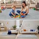 ACOMOPACK Baby Play Mat for Floor,1.3" Thick Memory Foam Area Rug for Living Room,Soft Velvet Crawling with Non-Slip Bottom for Kid,Toddler,79"×118" Tummy Time Nursery Rugs,Yoga（Light Grey） by CozyNest Decor