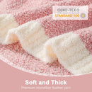 Snuggle Sac Buttery Pink Throw Blanket for Couch, Reversible Super Soft Knitted Blankets, Warm Cozy Knit Fuzzy Plush Lightweight Throws Dupes for Sofa, Bed, Picnic, Pink, 50 x 70 inches by TinyTreasures Baby Boutique