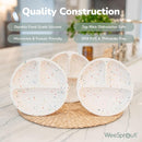 WeeSprout Suction Plates for Babies & Toddlers - 100% Silicone, Dinnerware Stays Put, Divided Design for Picky Eaters, Microwave & Dishwasher Friendly, 3 Pack by TinyTreasures Baby Boutique