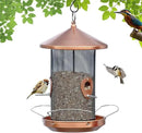 Large Bird Feeders for Outside: 12.6inch Metal for Outdoors Hanging with Copper for Garden Yard Outside Decor Cardinal Finch - Gardening Gifts for Women Men by CozyNest Decor