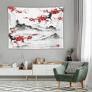 Cherry Blossoms Tapestry, Japanese Fuji Mountain Tapestry, Asian Japanese Wall Tapestry, Nature Landscape Tapestries for Bedroom Living Room Decor 80"x60" by CozyNest Decor