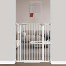 40.5" Extra Tall Baby Gate for Stairs No Drill, 32.6"-40.5" Extra Wide Dog Gate Indoor, Pressure Mounted Metal Safety Child Gate, Cat Puppy Pet Gate for House Doorways Walk Thru, White by TinyTreasures Baby Boutique