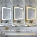 WELLFOR LED Bathroom Vanity Mirror 20 x 28 Inch, Lighted Anti-Fog Dimmable Mirror, IP44 Waterproof Wall Mounted Makeup Mirror, Packed with US Standard Plug and Touch Switch, (Horizontal/Vertical) by CozyNest Decor