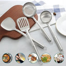 Pleafind 2-Pcs Solid & Slotted Spatula Set, 304 Stainless Steel Spatula, Metal Spatulas, Wok Utensils, Cooking Utensils, Wok Spatulas for Home, Kitchen and Restaurant, Dishwasher Safe by CozyNest Decor