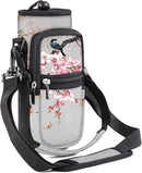 25/32/40/64oz Water Bottle Bag Holder Carrier-Insulated Crossbody Sling Case Sleeve with Strap & Pockets for Men Women Gym Cycling Travel Walking Hiking Camping by TinyTreasures Baby Boutique