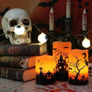 Wondise Halloween Flickering Flameless Candles with 6 Hour Timer, Battery Operated LED Real Wax Candles Set of 3 Halloween Home Decoration Gifts(3 x 4 5 6 Inch) by CozyNest Decor