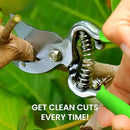 GARDEN GURU Classic Bypass Pruning Shears Clippers – Heavy Duty Forged Steel Garden Pruners – Safety Lock – Non Slip Comfort Grips – Cuts up to 1” Diameter – Professional Bypass Pruners for Gardening by GreenHaven Gardens