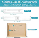 Vtopmart 4 Pack Shallow Drawer Dividers, 2.36" High 12.67"-21.14" Adjustable Expandable Kitchen Drawer Organizer, Clear Plastic Organizer Separators for Flatware, Utensil, Cutlery, Underwear, Clothes by TinyTreasures Baby Boutique