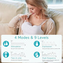 Paruu P10 Hands Free Breast Pump Wearable, 338mmHg Strong Suction, Low Noise, 4 Modes & 9 Levels, Electric Breast Pump Portable, Smart Display, 19/21/24/28mm Insert/Flange, 2 Pack (White) by TinyTreasures Baby Boutique