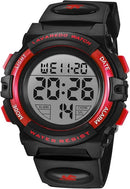 Kids Watch,Boys Watch for 3-15 Year Old Boys,Digital Sport Outdoor Multifunctional Chronograph LED 50 M Waterproof Alarm Calendar Analog Watch for Children with Silicone Band,Kids Gift by TinyTreasures Baby Boutique